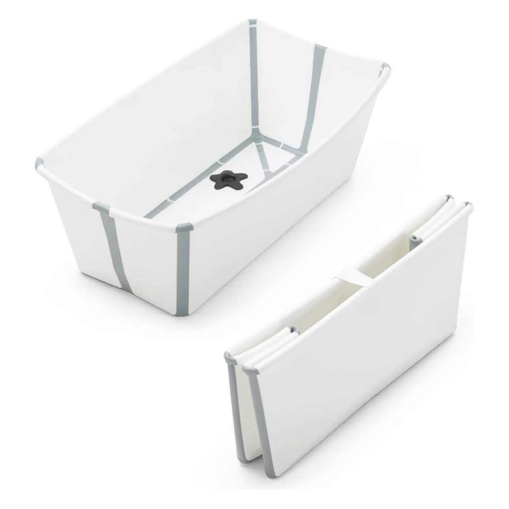 Stokke Flexi Bath – skládací dětská vanička s termocitlivou zátkou, bílá