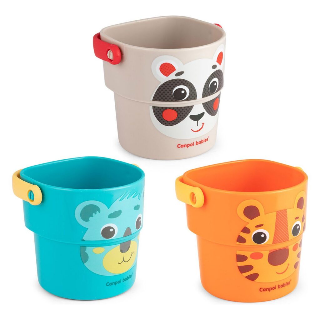 Canpol babies HELLO LITTLE – kyblíky do vody, 3 ks