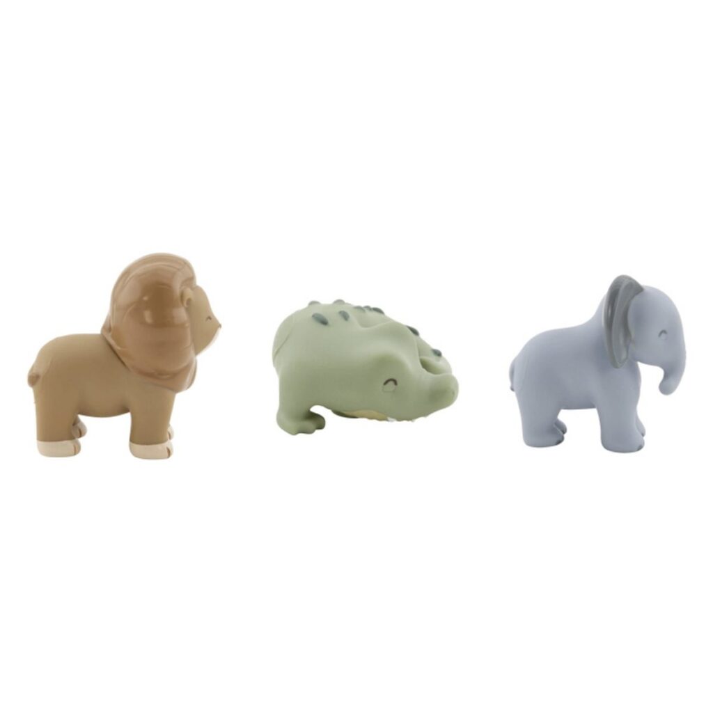 Little Dutch Safari Friends – hračky do vody lev, slon a krokodýl, 3 ks