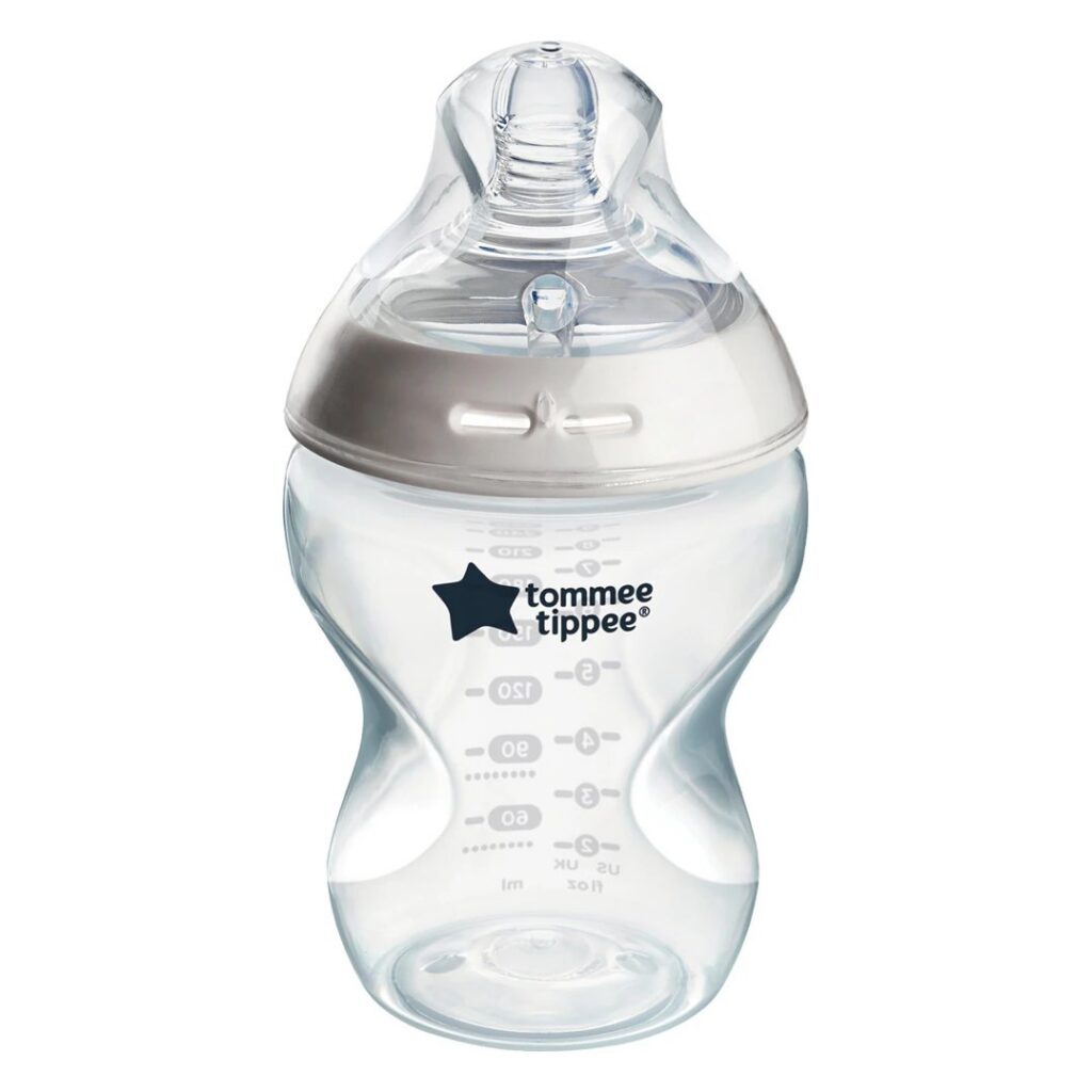 Tommee Tippee Natural Start Anti-Colic – samosterilizační kojenecká láhev 260 ml, pomalý průtok, 0+ m
